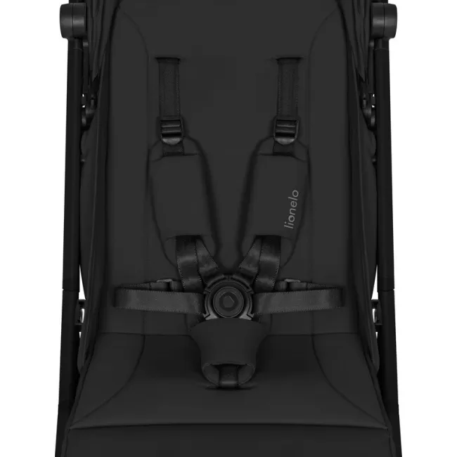 Carucior sport, Lionelo, Cloe Plus, Cu accesorii, Cadru din aluminiu, Pana la 22 kg, Usor, Pliere compacta pentru avion, cu o singura mana, Ideal pentru toate tipurile de suprafete, 6 luni+, Negru BYNLO-CLOE_PLUS_BLACK_ONYX