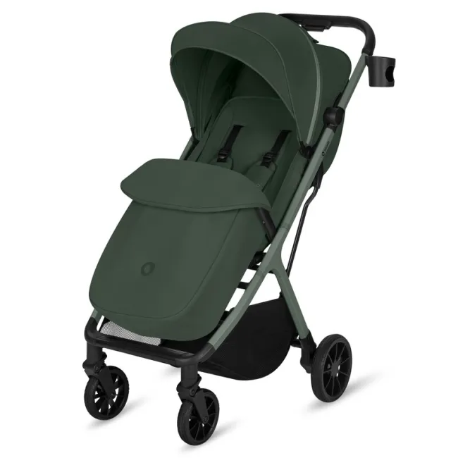 Carucior sport, Lionelo, Cloe Plus, Cu accesorii, Cadru din aluminiu, Pana la 22 kg, Usor, Pliere compacta pentru avion, cu o singura mana, Ideal pentru toate tipurile de suprafete, 6 luni+, Verde BYNLO-CLOE_PLUS_GREEN_SAGE