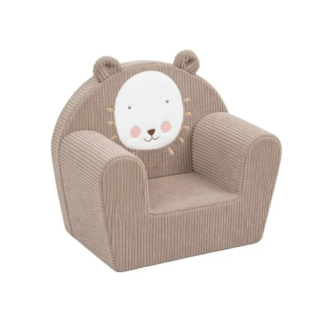 Fotoliu din burete, New Baby, Pentru copii, Din tesatura de catifea reiata, Cu husa detasabila, Materiale certificate Oeko Tex Standard 100, Leu BYN59545