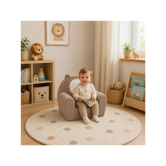 Fotoliu din burete, New Baby, Pentru copii, Din tesatura de catifea reiata, Cu husa detasabila, Materiale certificate Oeko Tex Standard 100, Leu BYN59545