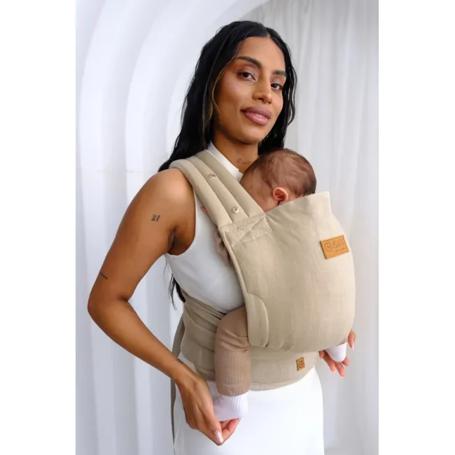 Marsupiu isara quick half buckle sandstone linen