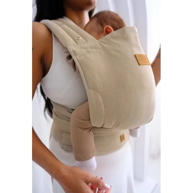 Marsupiu isara quick half buckle sandstone linen