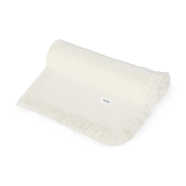 Muselina, Lionelo, Din bumbac, Lavabila la masina de spalat, Dimensiune mare 70x100 cm, Bej BYNLO-MUSLIN_BLANKET_NATURAL_CREAM