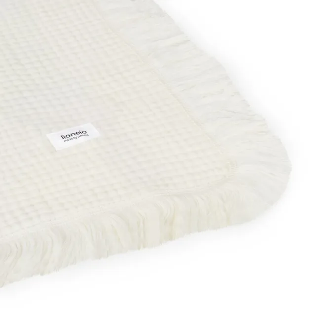 Muselina, Lionelo, Din bumbac, Lavabila la masina de spalat, Dimensiune mare 70x100 cm, Bej BYNLO-MUSLIN_BLANKET_NATURAL_CREAM