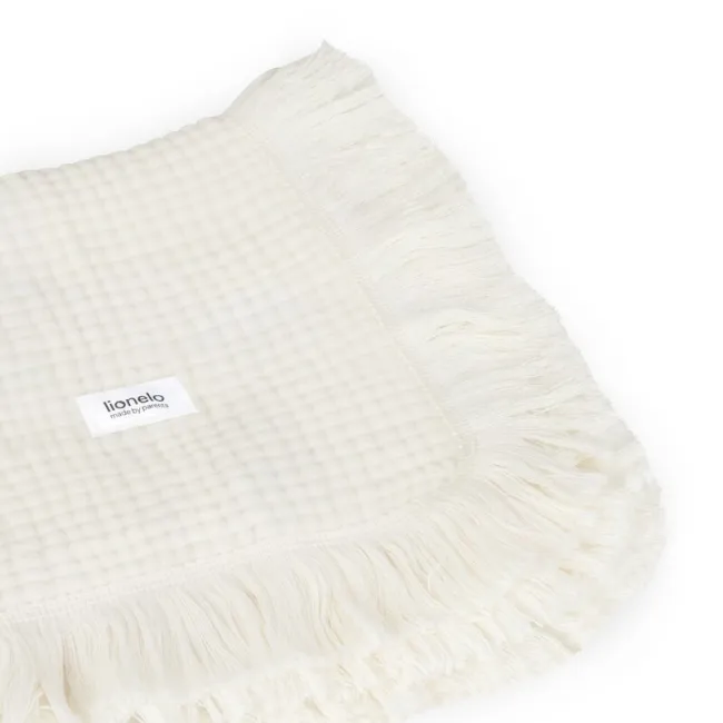 Muselina, Lionelo, Din bumbac, Lavabila la masina de spalat, Dimensiune mare 70x100 cm, Bej BYNLO-MUSLIN_BLANKET_NATURAL_CREAM