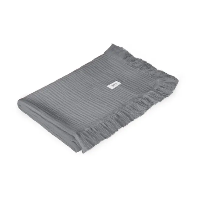 Muselina, Lionelo, Din bumbac, Lavabila la masina de spalat, Dimensiune mare 70x100 cm, Gri BYNLO-MUSLIN_BLANKET_DOVE_GREY