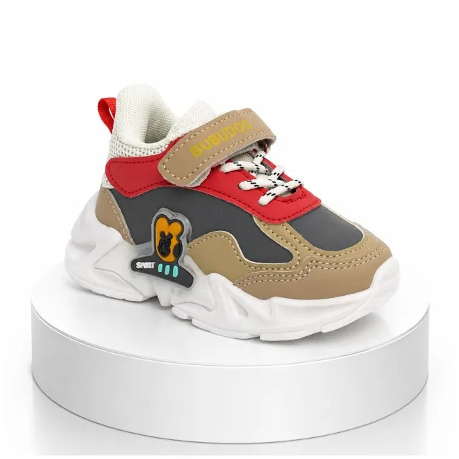 Pantofi sport cu luminite, model bubudoo 2, piele ecologica, baieti, multicolor ad30-90