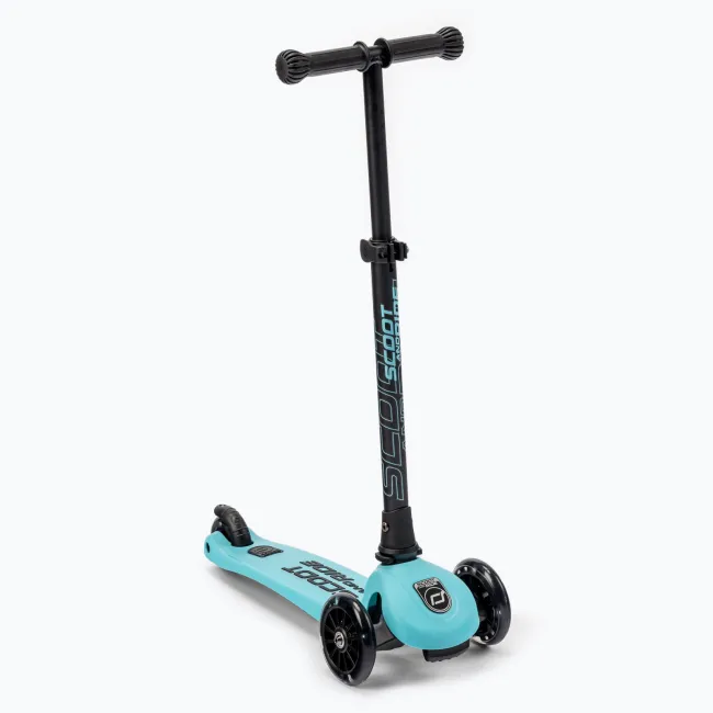 Trotineta Copii Pliabila, Reglabila, Roti Luminoase, Highwaykick 3 Led Blueberry, 3-6 Ani, Pana La 50 Kg, Scoot  Ride Pjb96356