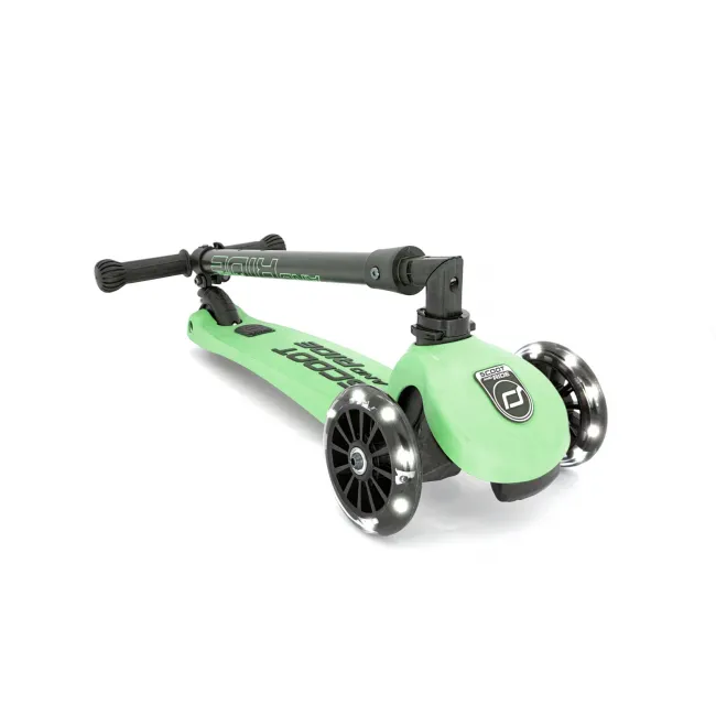 Trotineta Copii Pliabila, Reglabila, Roti Luminoase, Highwaykick 3 Led Kiwi, 3-6 Ani, Pana La 50 Kg, Scoot  Ride Pjb96359