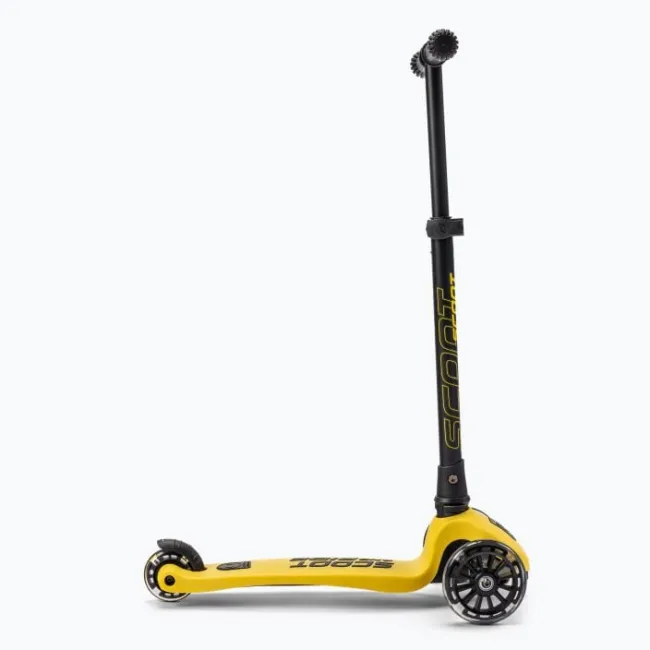 Trotineta Copii Pliabila, Reglabila, Roti Luminoase, Highwaykick 3 Led Lemon, 3-6 Ani, Pana La 50 Kg, Scoot  Ride Pjb96358