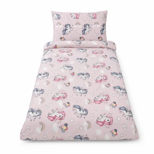 Lenjerie 3 piese Unicorn pat copii 2-8 ani pentru saltele 140x70 cm - ASC6427968000103
