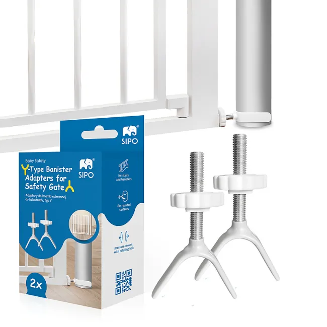 Adaptoare tip Y pentru porti de siguranta pentru scari si balustrade, set 2 buc, Alb