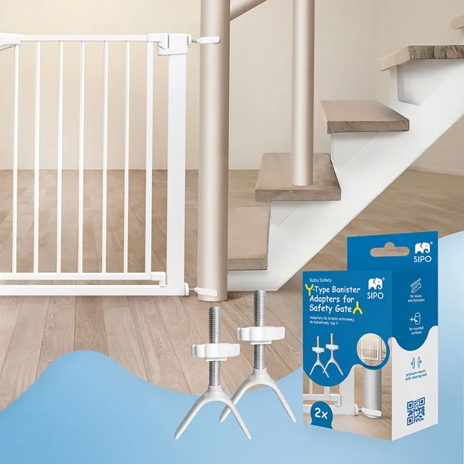 Adaptoare tip Y pentru porti de siguranta pentru scari si balustrade, set 2 buc, Alb