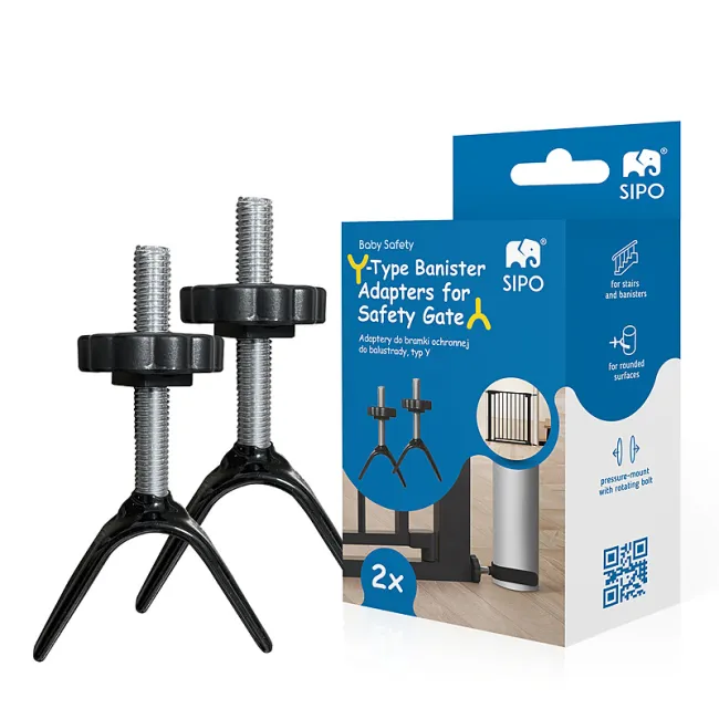 Adaptoare tip Y pentru porti de siguranta pentru scari si balustrade, set 2 buc, Negru