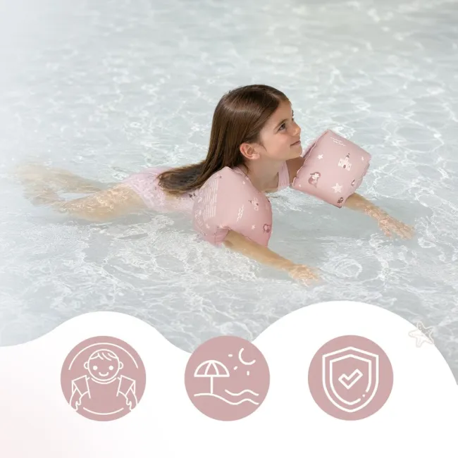 Aripioare gonflabile de inot SIPO, sustinatoare pentru copii 3-6 ani (15-30 kg), Pink
