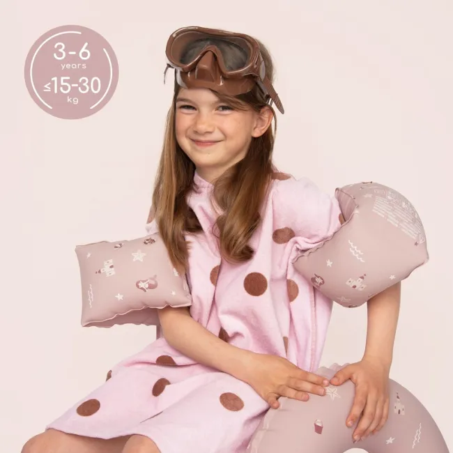 Aripioare gonflabile de inot SIPO, sustinatoare pentru copii 3-6 ani (15-30 kg), Pink