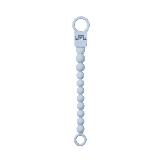 Bibs - clip pentru suzeta beaded, cu margele din silicon baby blue bbb9502231