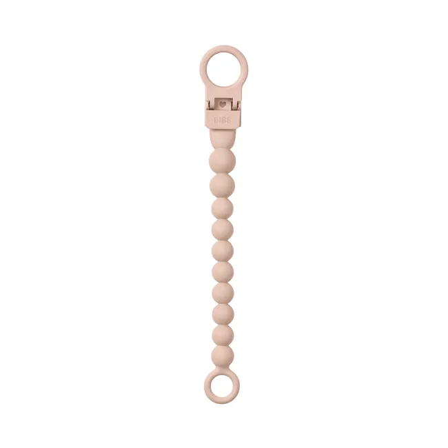 Bibs - clip pentru suzeta beaded, cu margele din silicon blush bbb9502244