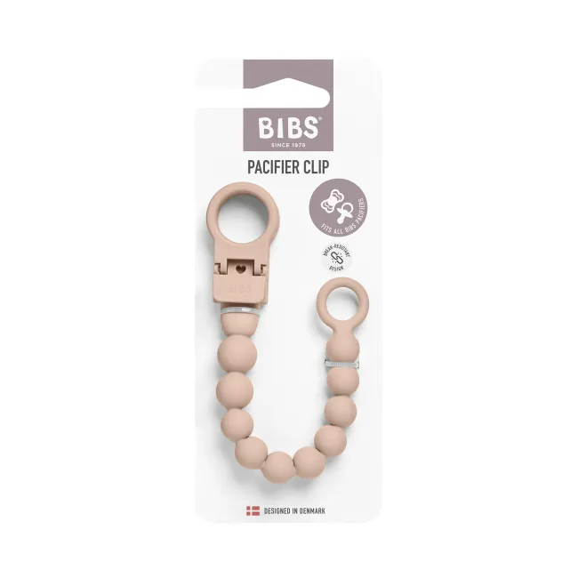 Bibs - clip pentru suzeta beaded, cu margele din silicon blush bbb9502244