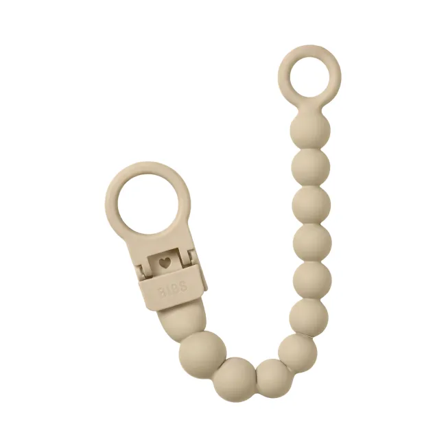 Bibs - clip pentru suzeta beaded, cu margele din silicon vanilla bbb9502245