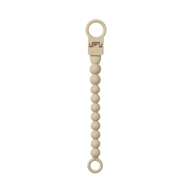 Bibs - clip pentru suzeta beaded, cu margele din silicon vanilla bbb9502245