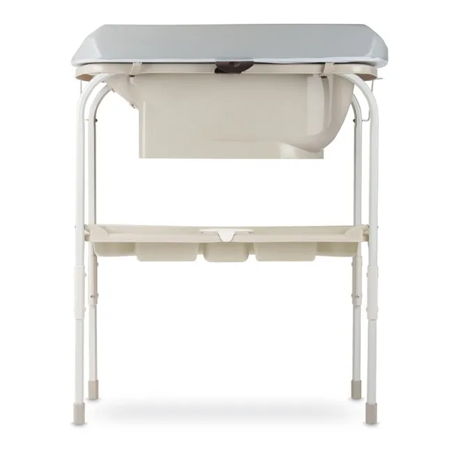 Cadita de baie cu suport, Jane, Flip, Cu 2 pozitii anatomice, Cu masuta de infasat, Cu tavita si compartimente pentru accesorii, Conform cu standardele europene EN 17072:2018EN 12221:2008+A1:2013, Botanic BYN8420421089873