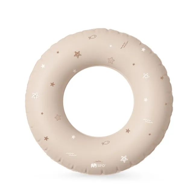 Colac gonflabil de inot SIPO 50 cm, pentru copii 3-6 ani (15-30 kg), Beige