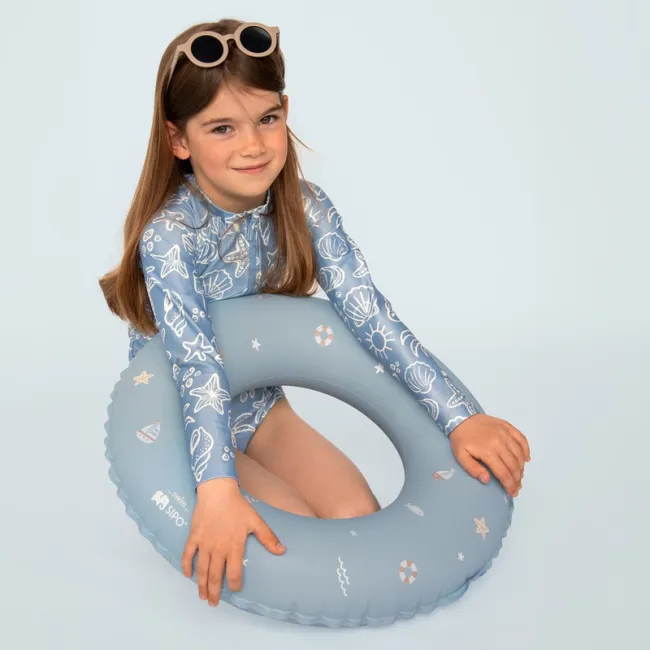 Colac gonflabil de inot SIPO 50 cm, pentru copii 3-6 ani (15-30 kg), Blue