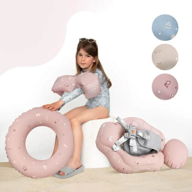 Colac gonflabil de inot SIPO 50 cm, pentru copii 3-6 ani (15-30 kg), Pink