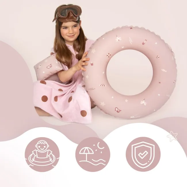 Colac gonflabil de inot SIPO 50 cm, pentru copii 3-6 ani (15-30 kg), Pink