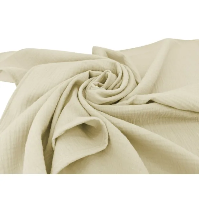 Lenjerie patut cu 3 piese, Qmini, Aurora, Pentru co-sleeper, Din muselina dubla, Material certificat Oeko Tex Standard 100, Warm Beige BYN6426972034494