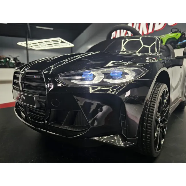 Mae Ina Electrica Bmw M4 12v Negru Metalic, Licenta Oficiala ,   Telecomanda 2.4g, Scaun Piele Pjbc4k2418zwart