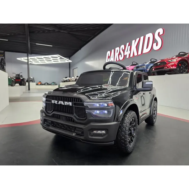 Masinuta Electrica Copii Dodge Ram Pick-up 12v, Telecomanda, Bluetooth, Sa Piele, Soft Start, Negru Pjbc4kk03zwart