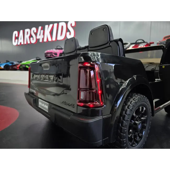 Masinuta Electrica Copii Dodge Ram Pick-up 12v, Telecomanda, Bluetooth, Sa Piele, Soft Start, Negru Pjbc4kk03zwart
