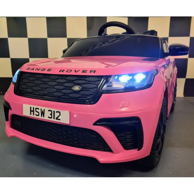 Masinuta Electrica Copii Range Rover Velar 12v, Telecomanda 2.4g, Sa Piele, Centura 5 Puncte, Roz Pjbc4k2088roze