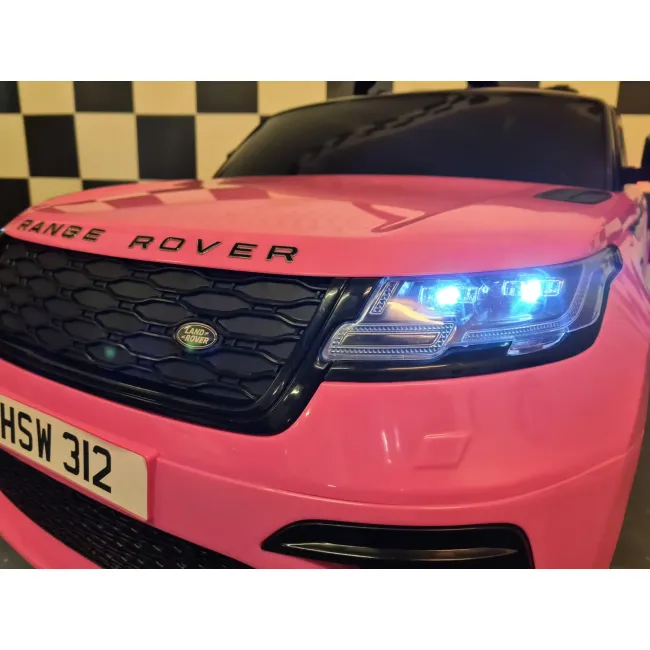 Masinuta Electrica Copii Range Rover Velar 12v, Telecomanda 2.4g, Sa Piele, Centura 5 Puncte, Roz Pjbc4k2088roze