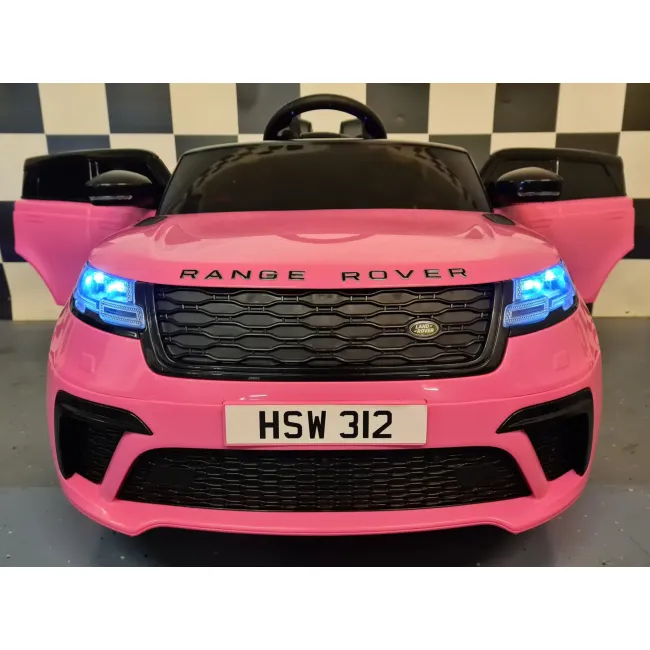 Masinuta Electrica Copii Range Rover Velar 12v, Telecomanda 2.4g, Sa Piele, Centura 5 Puncte, Roz Pjbc4k2088roze