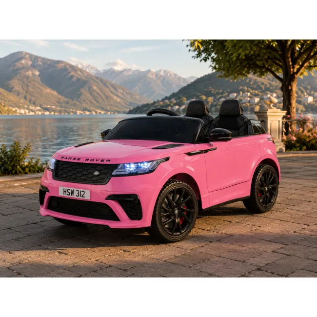 Masinuta Electrica Copii Range Rover Velar 12v, Telecomanda 2.4g, Sa Piele, Centura 5 Puncte, Roz Pjbc4k2088roze