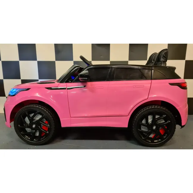 Masinuta Electrica Copii Range Rover Velar 12v, Telecomanda 2.4g, Sa Piele, Centura 5 Puncte, Roz Pjbc4k2088roze