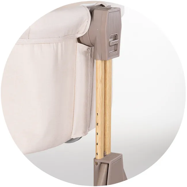 Patut co-sleeper pliabil Chipolino SleepNFold cashmere HUBKOSSF0264CA