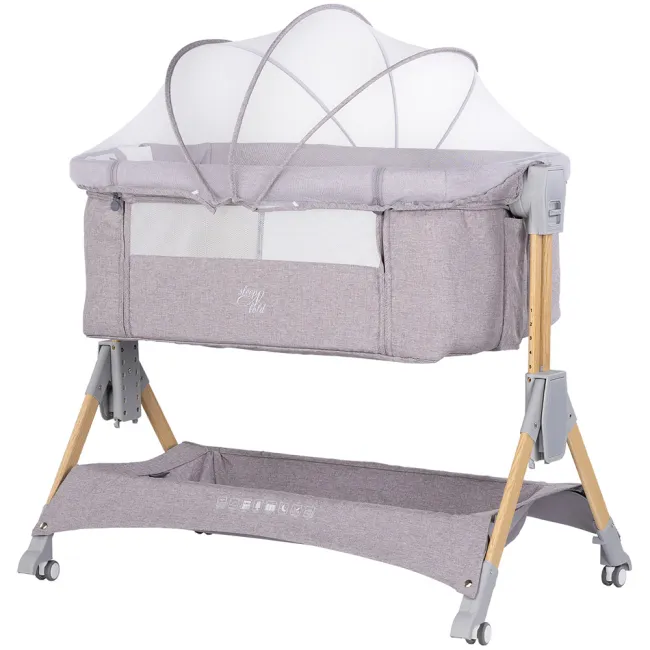 Patut co-sleeper pliabil Chipolino SleepNFold platinum HUBKOSSF0262PL