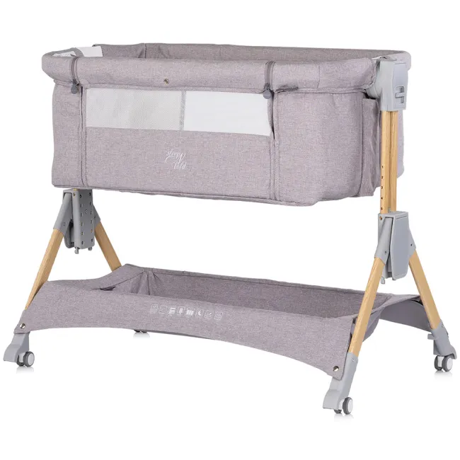 Patut co-sleeper pliabil Chipolino SleepNFold platinum HUBKOSSF0262PL