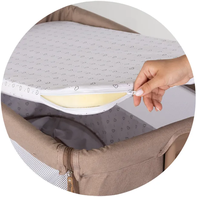 Patut co-sleeper si tarc Chipolino Zen latte HUBKOSZE0262LA