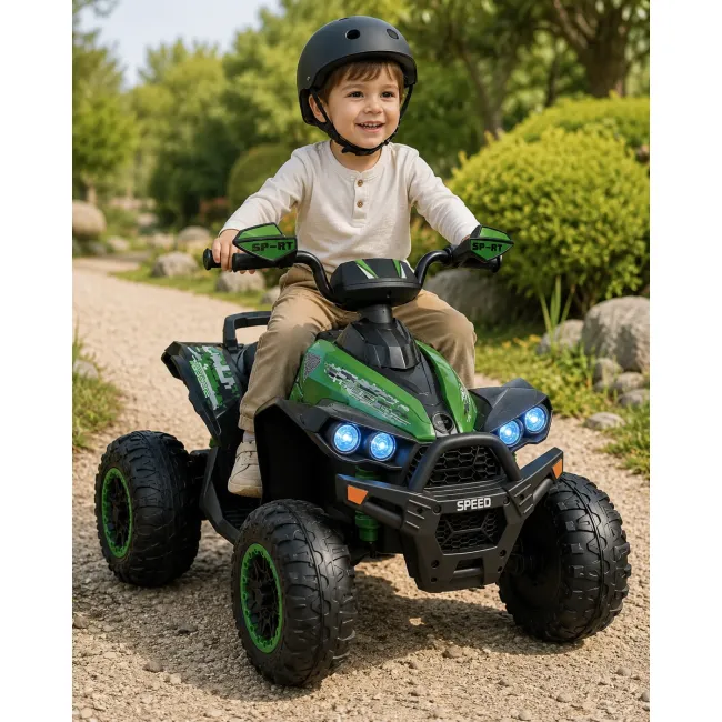 Quad Electric Copii Phyton 12v, Camuflaj, 2 Motoare 35w, 2 Viteze 3-6km H, Lumini Fata, 3-5 Ani Pjbc4k9962camouflage
