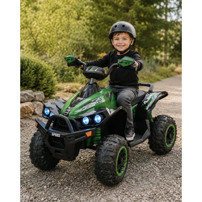 Quad Electric Copii Phyton 12v, Camuflaj, 2 Motoare 35w, 2 Viteze 3-6km H, Lumini Fata, 3-5 Ani Pjbc4k9962camouflage