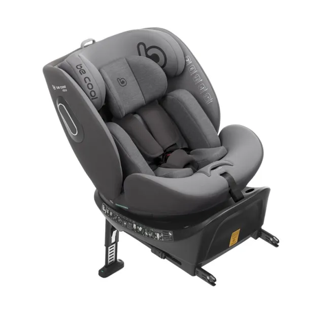 Scaun auto, Be Cool, Nitro, I-Size, Rotire 360 grade, 40-150 cm, 0-36 kg, Cu Isofix, ECE R129, Be Smoke BYN8420421095225