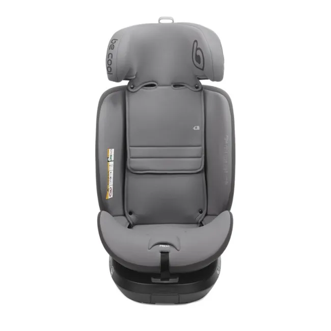 Scaun auto, Be Cool, Nitro, I-Size, Rotire 360 grade, 40-150 cm, 0-36 kg, Cu Isofix, ECE R129, Be Smoke BYN8420421095225