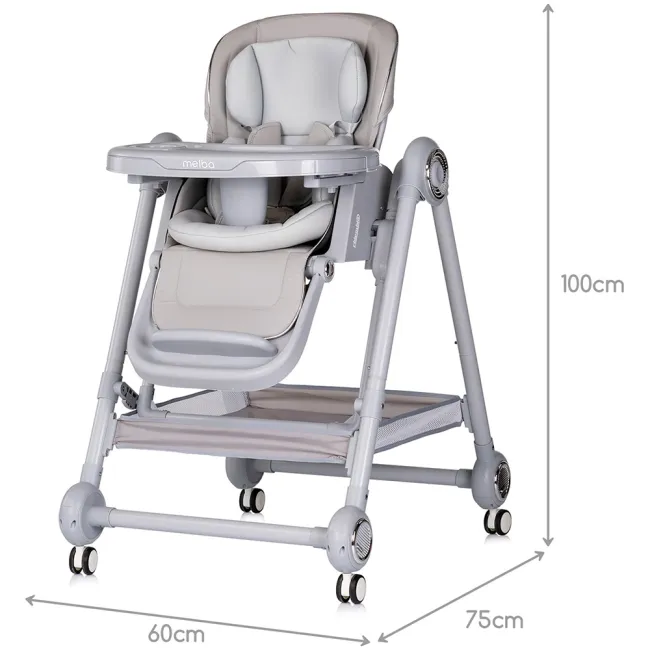 Scaun de masa Chipolino Melba 2 in 1 platinum HUBSTHME0261PL