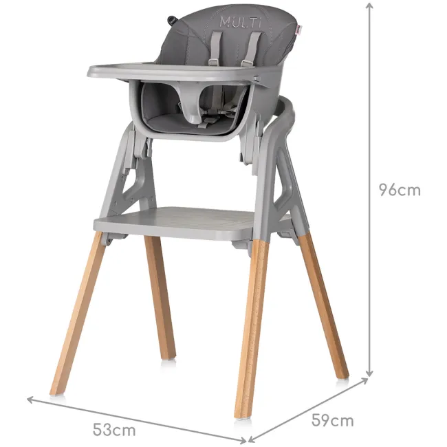 Scaun de masa Chipolino Multi 4 in 1 charcoal HUBSTHMLT02601CH