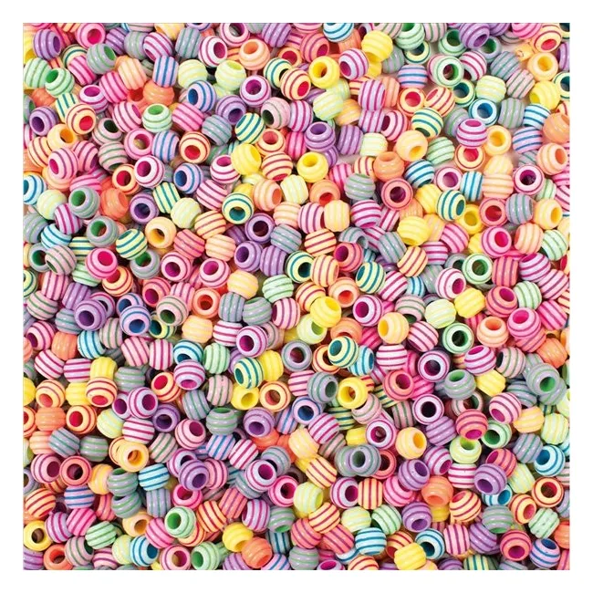 Set 180 margele pastelate cu dungi playbox, multicolore - okepb2472439